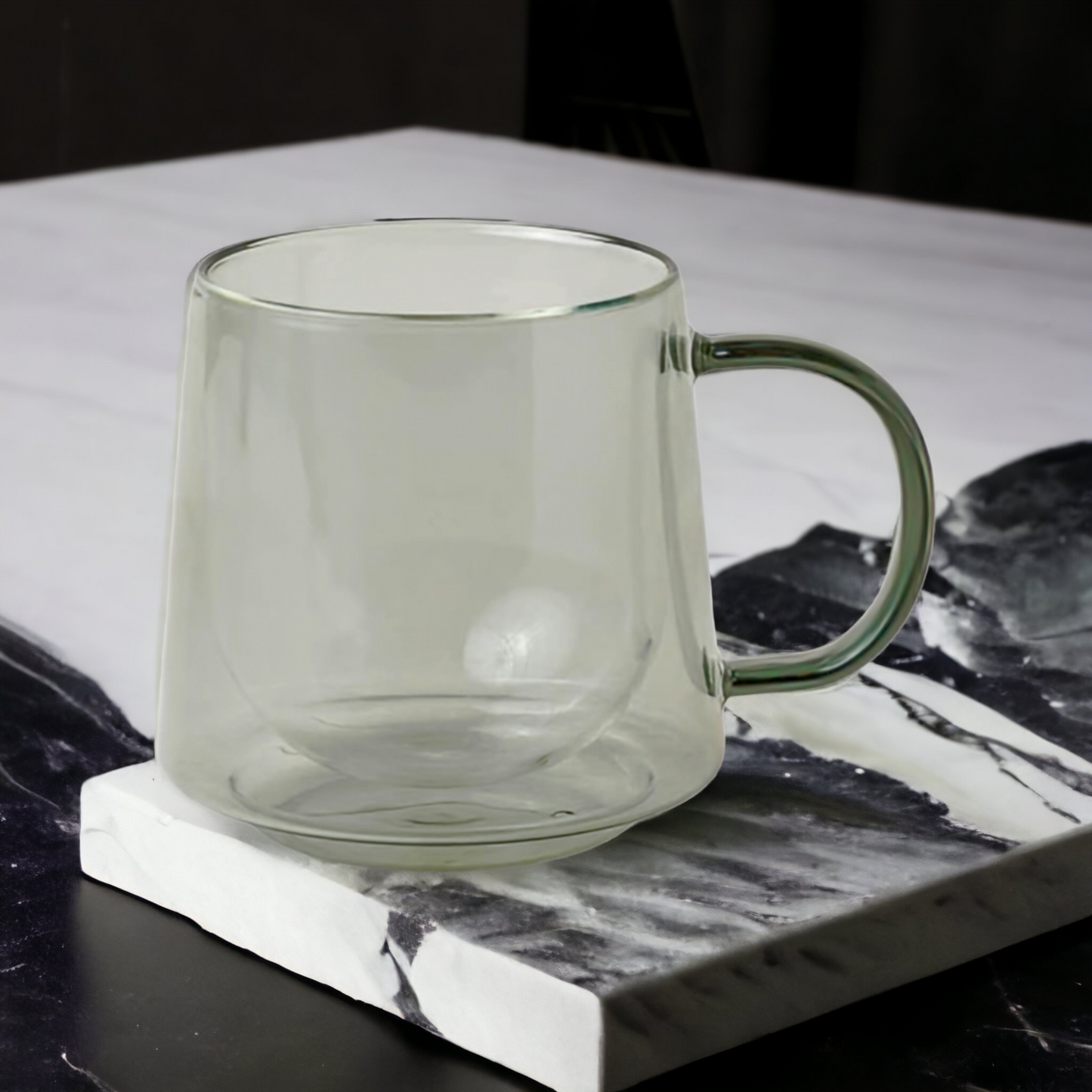 Double Walled Glass Coffee Mug 12 oz. - Smoke