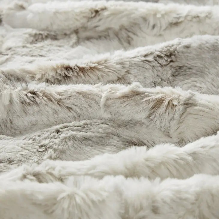 Faux Fur Oversized 60" x 70" Marble Throw