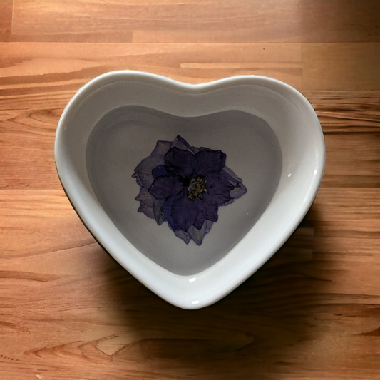 Purple Flower Mini Ring Dish