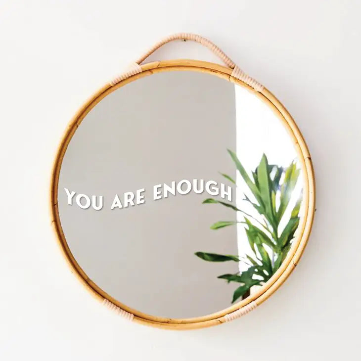 You Are Enough Mirror Decal - White