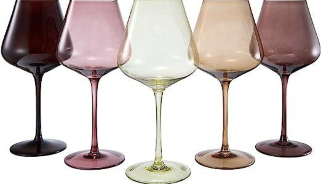 20z Colored Wine Glass Set of 5 (Terracotta)