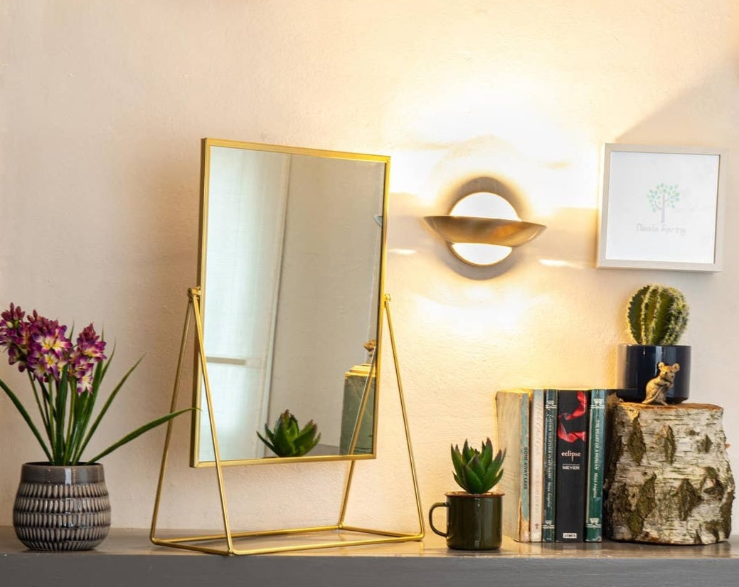 Rectangle Dresser Table Mirror - Gold