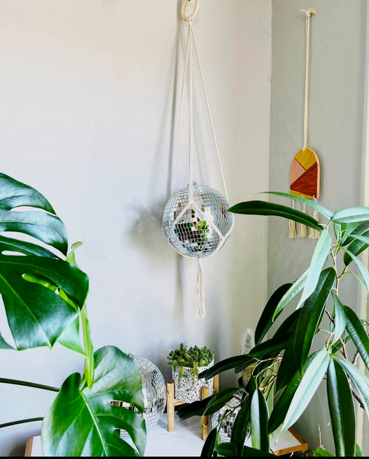 Hanging Macrame Disco Ball